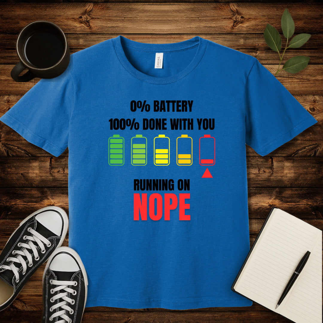 Running on Nope T-Shirt-T-Shirt-Heather Columbia Blue-S-wearable sarcasm by Savage Tee Society