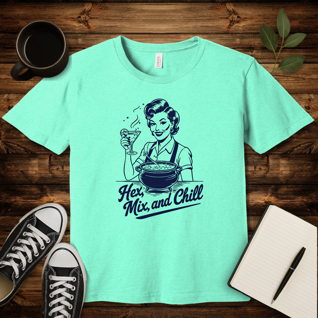 Hex Mix and Chill T-Shirt-T-Shirt-Heather Mint-S-wearable sarcasm by Savage Tee Society