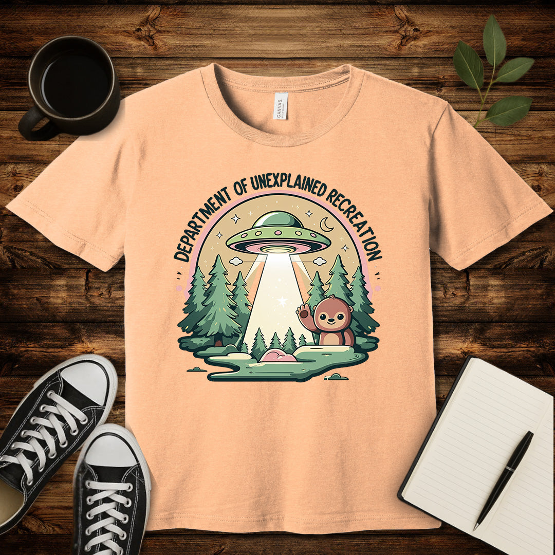 Dept of Unexplained Recreation T-Shirt-T-Shirt-Heather Peach-S-wearable sarcasm by Savage Tee Society
