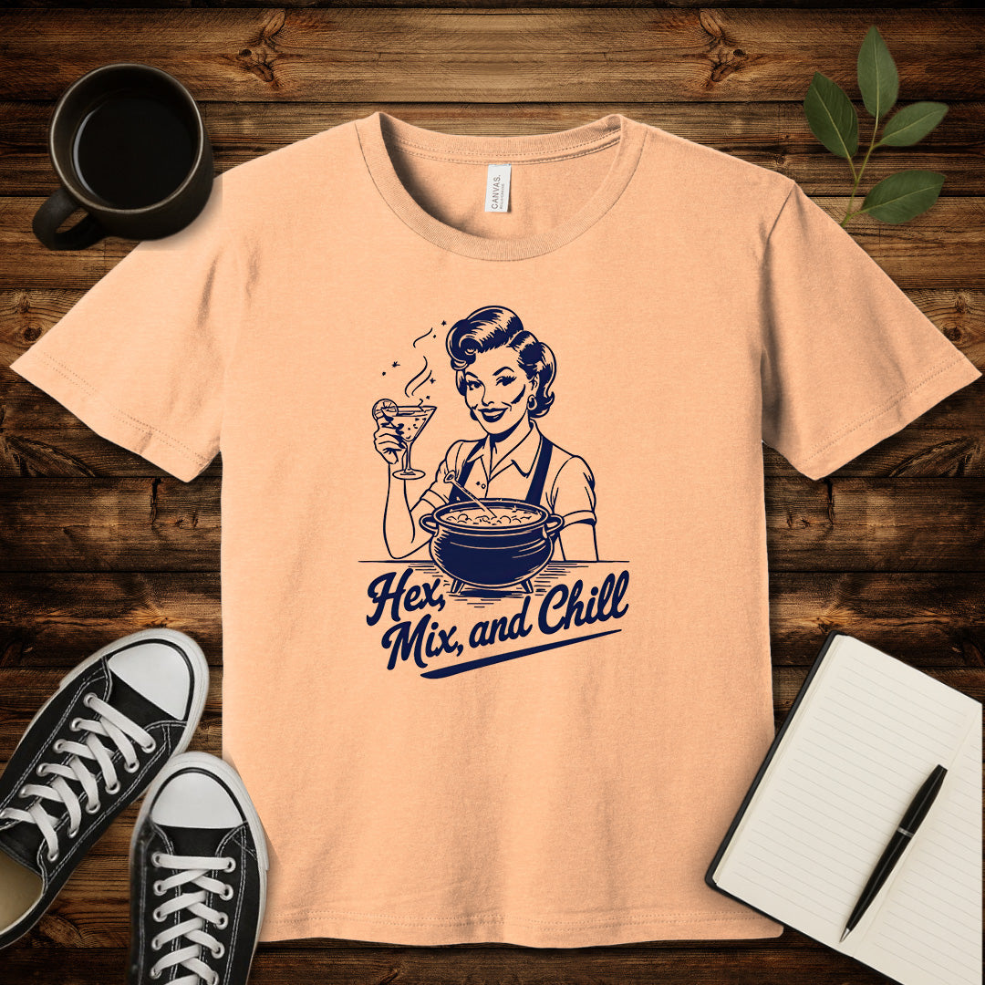Hex Mix and Chill T-Shirt-T-Shirt-Heather Peach-S-wearable sarcasm by Savage Tee Society