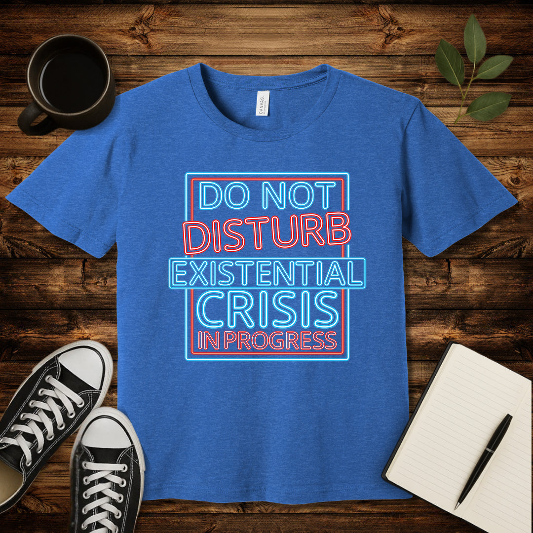 Existential Crisis In Progress T-Shirt-T-Shirt-Heather True Royal-S-wearable sarcasm by Savage Tee Society