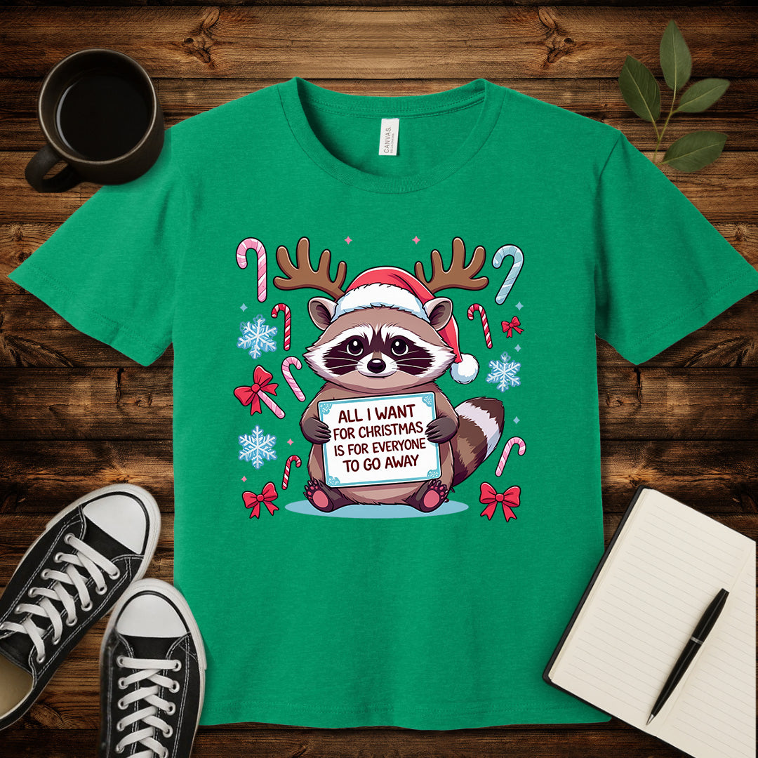 Go Away Anti-Social Christmas T-Shirt-T-Shirt-Heather Kelly-S-wearable sarcasm by Savage Tee Society