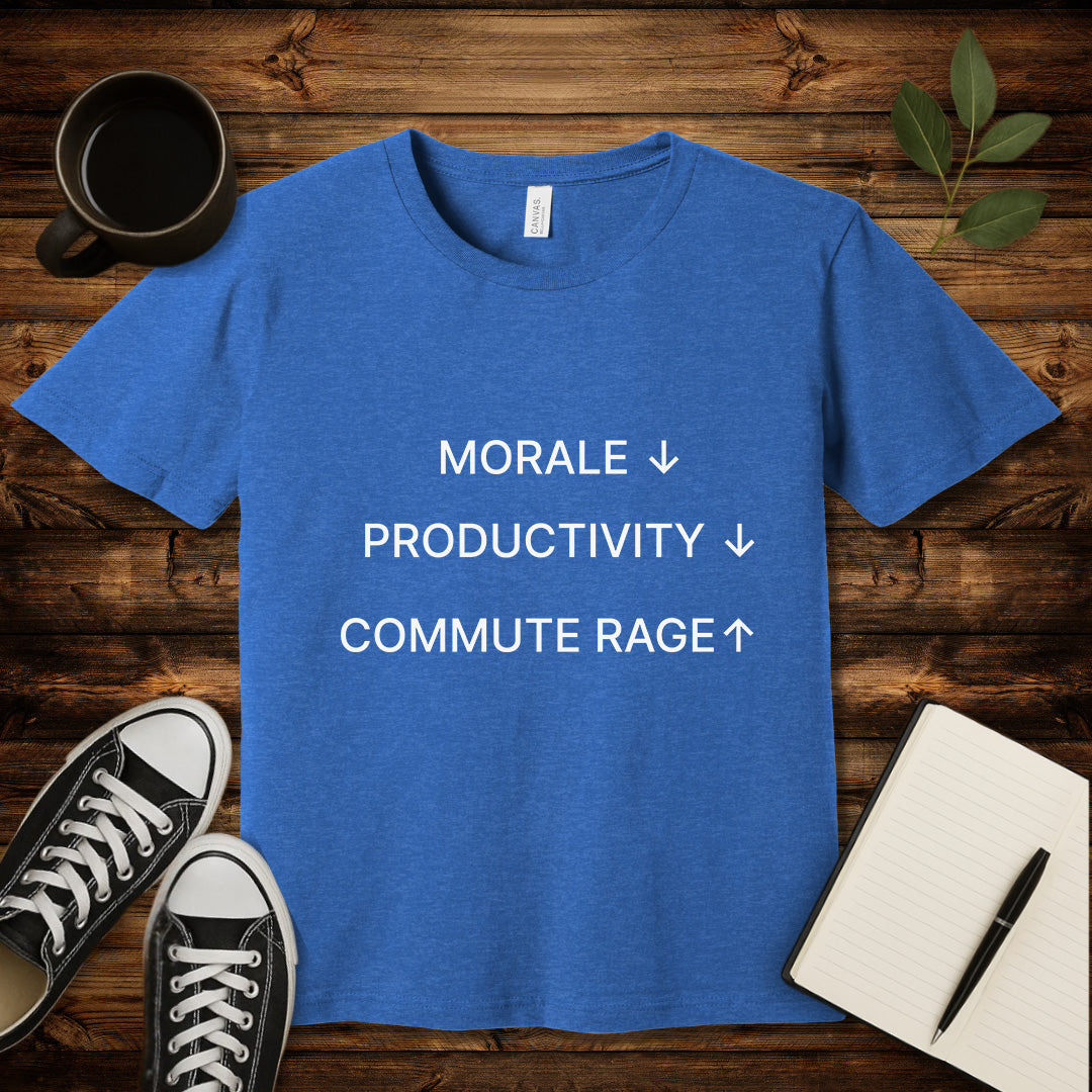Commute Rage T-Shirt-T-Shirt-S-Heather True Royal-wearable sarcasm by Savage Tee Society