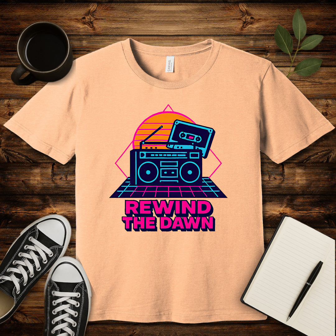 Rewind the Dawn T-Shirt-T-Shirt-Heather Peach-S-wearable sarcasm by Savage Tee Society