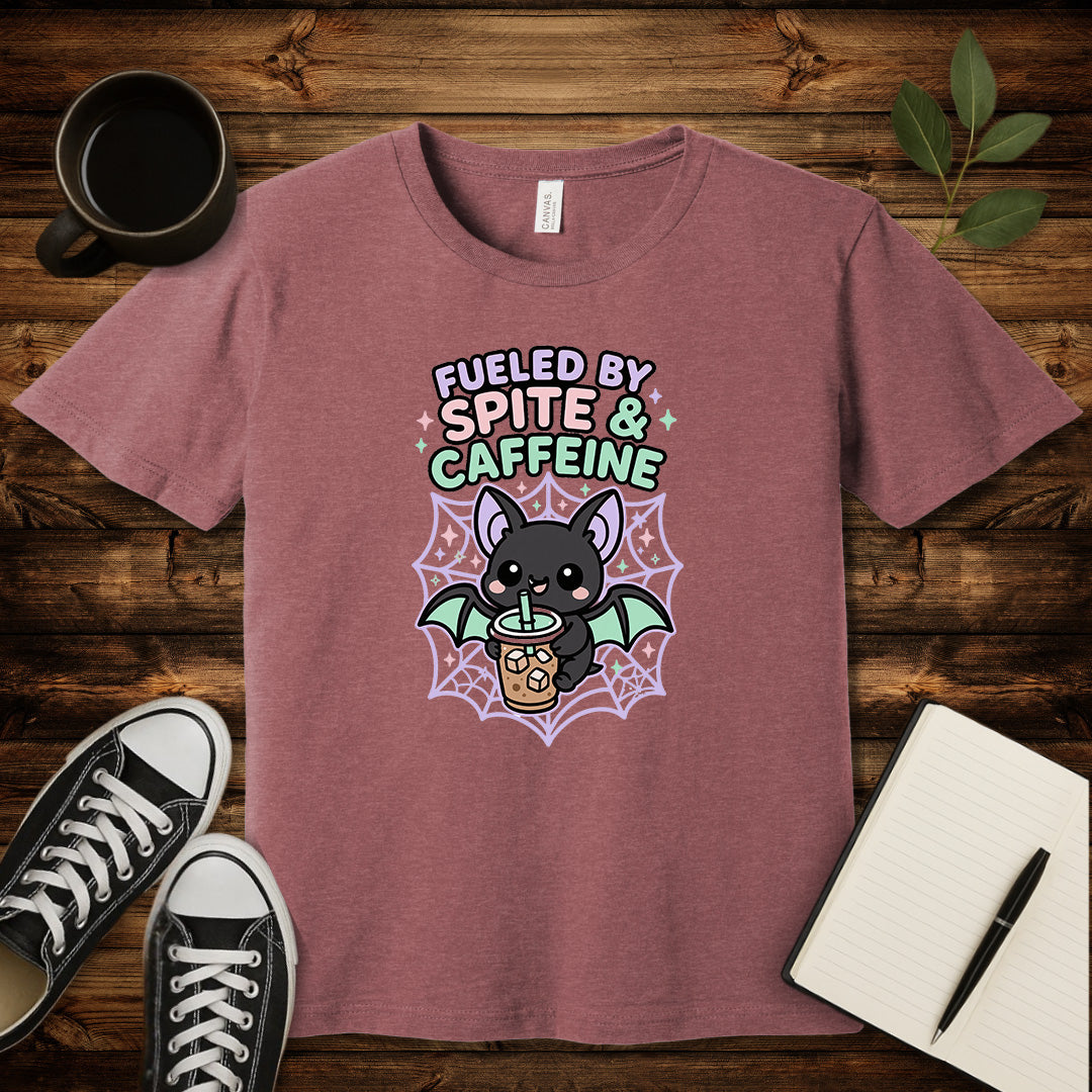 Fueled By Spite and Caffeine T-Shirt-T-Shirt-Heather Mauve-L-wearable sarcasm by Savage Tee Society