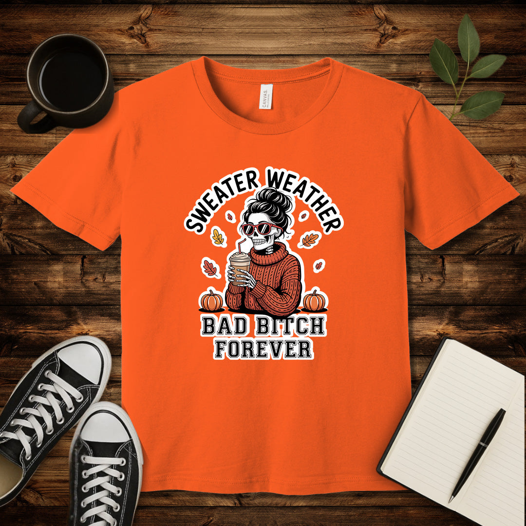 Sweater Weather T-Shirt-T-Shirt-Orange-S-wearable sarcasm by Savage Tee Society