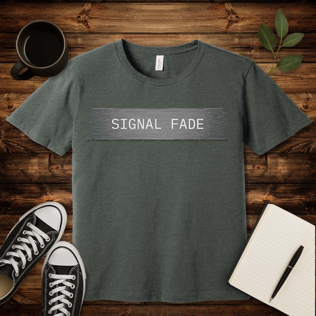 Signal Fade T-Shirt-T-Shirt-Deep Heather-S-wearable sarcasm by Savage Tee Society