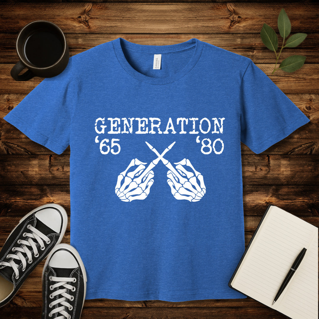 Generation X T-Shirt-T-Shirt-Heather True Royal-S-wearable sarcasm by Savage Tee Society