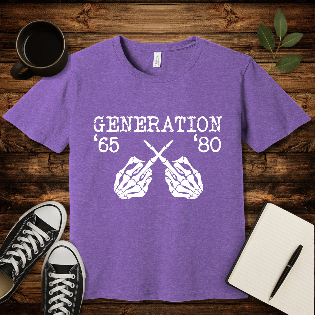 Generation X T-Shirt-T-Shirt-Heather Team Purple-S-wearable sarcasm by Savage Tee Society