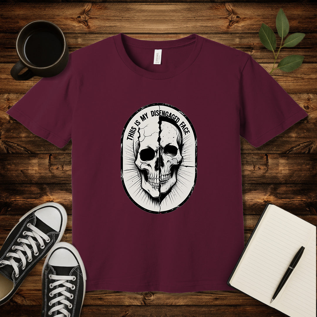 This Is My Disengaged Face T-Shirt-T-Shirt-Maroon-S-wearable sarcasm by Savage Tee Society