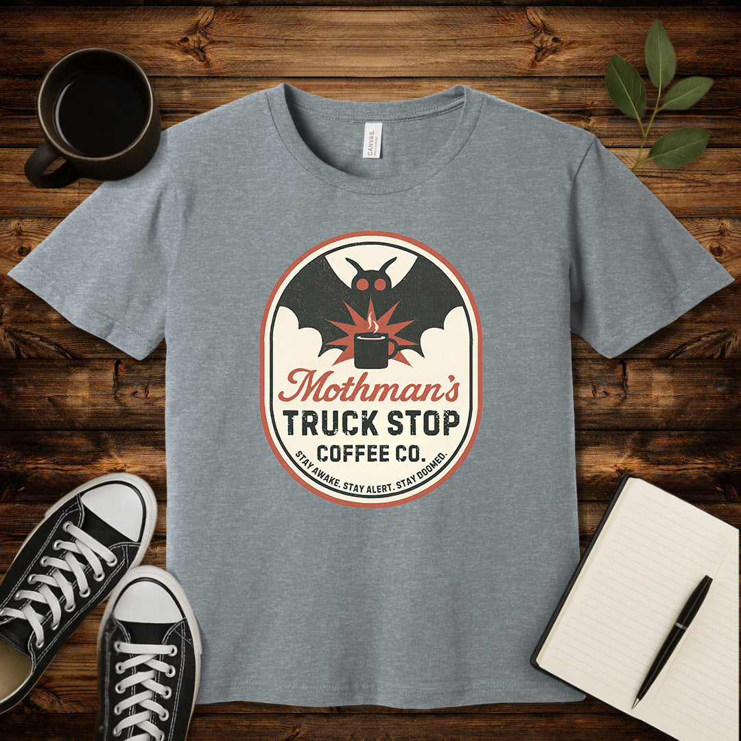 Mothman's Coffee Co. T-Shirt-T-Shirt-Athletic Heather-S-wearable sarcasm by Savage Tee Society