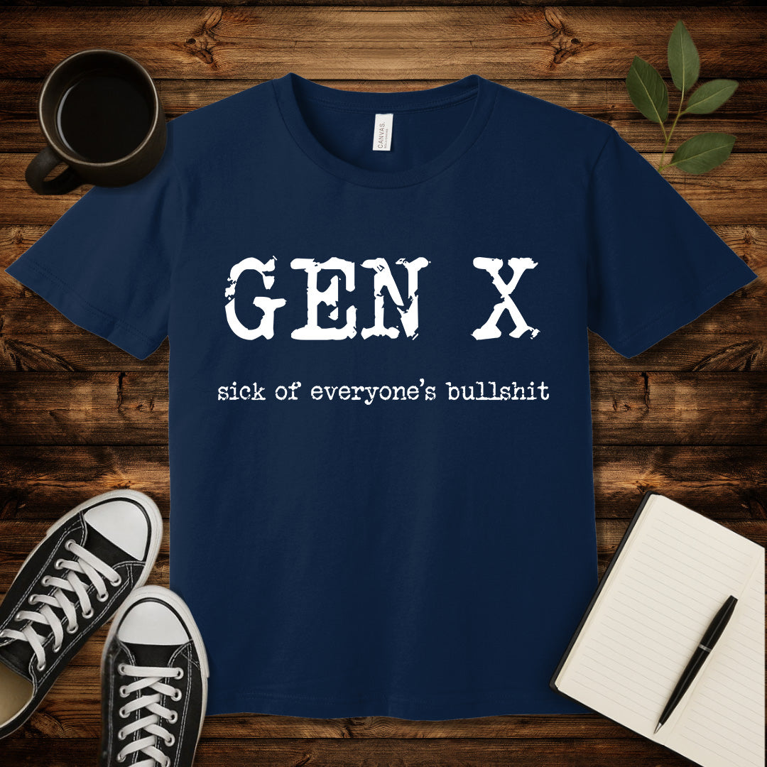 Gen X Rage T-Shirt-T-Shirt-Navy-S-wearable sarcasm by Savage Tee Society