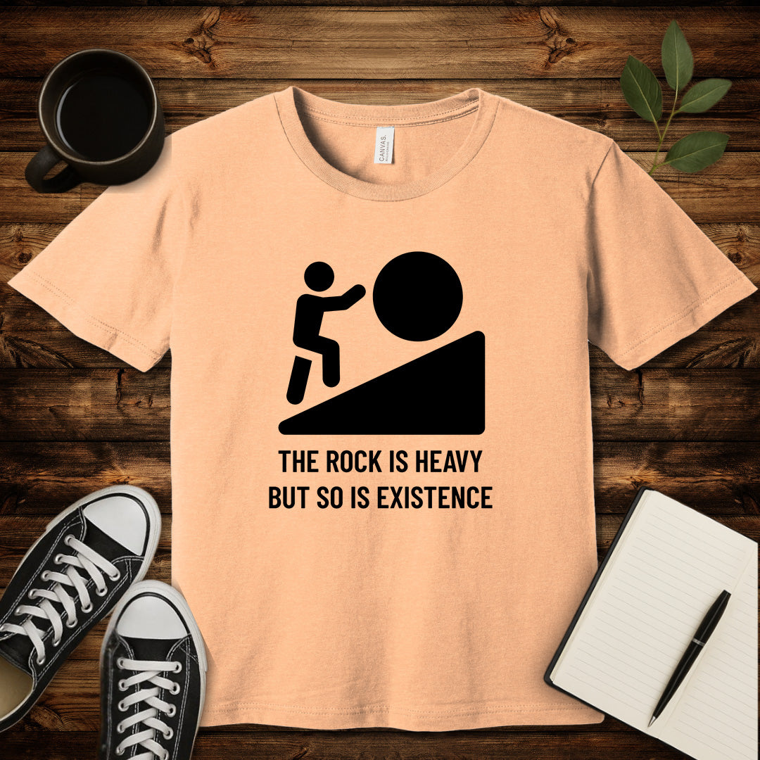 Heavy Existence T-Shirt-T-Shirt-Heather Peach-S-wearable sarcasm by Savage Tee Society