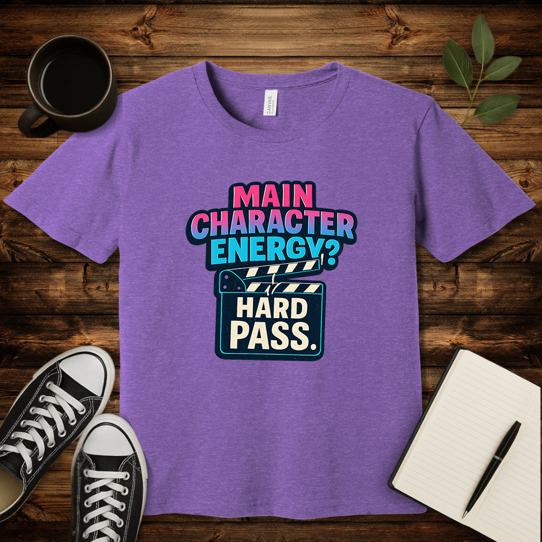 NPC Energy T-Shirt-T-Shirt-Heather Team Purple-S-wearable sarcasm by Savage Tee Society