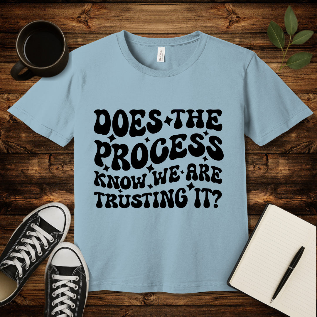 Does the Process Know T-Shirt-T-Shirt-Light Blue-S-wearable sarcasm by Savage Tee Society