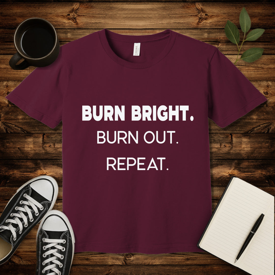 Burnout Loop T-Shirt-T-Shirt-S-Maroon-wearable sarcasm by Savage Tee Society