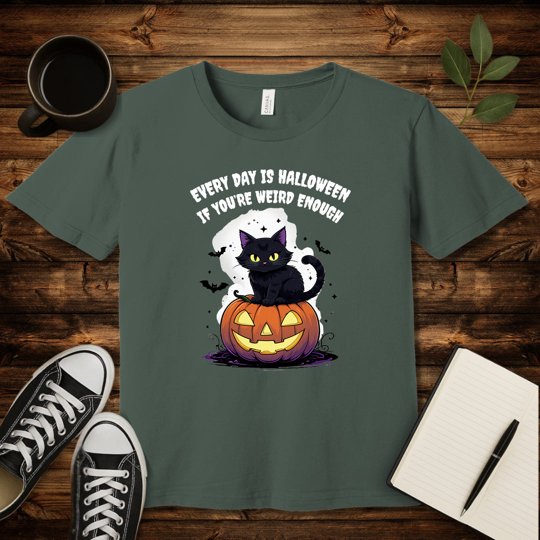 Weird Every Day Halloween T-Shirt-T-Shirt-Military Green-S-wearable sarcasm by Savage Tee Society