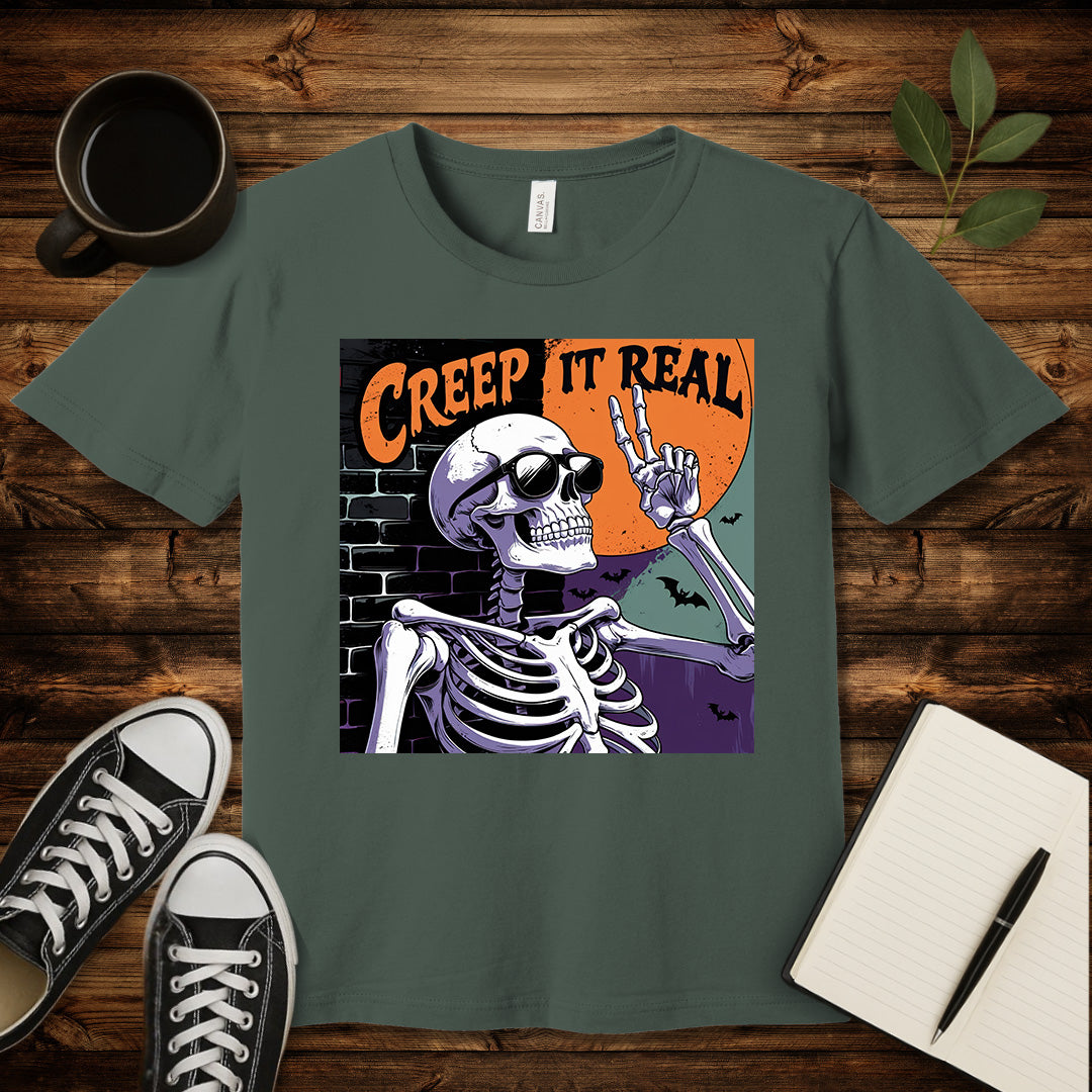 Creep It Real T-Shirt-T-Shirt-Military Green-S-wearable sarcasm by Savage Tee Society