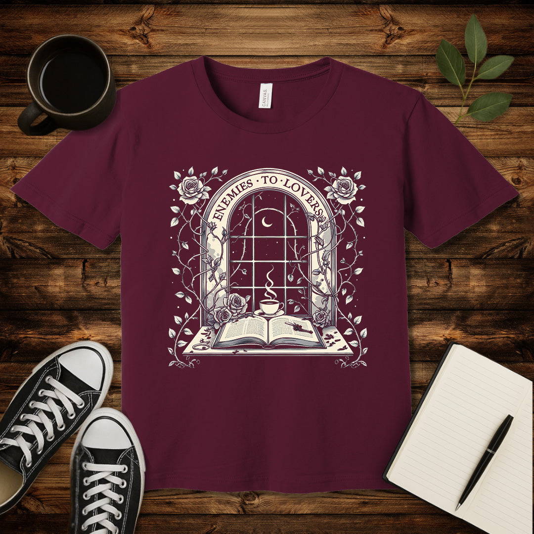 Enemies to Lovers T-Shirt-T-Shirt-Maroon-S-wearable sarcasm by Savage Tee Society