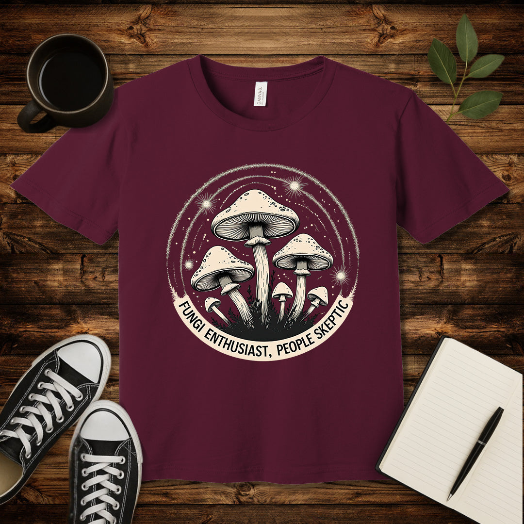 Fungi Enthusiast T-Shirt-T-Shirt-Maroon-S-wearable sarcasm by Savage Tee Society