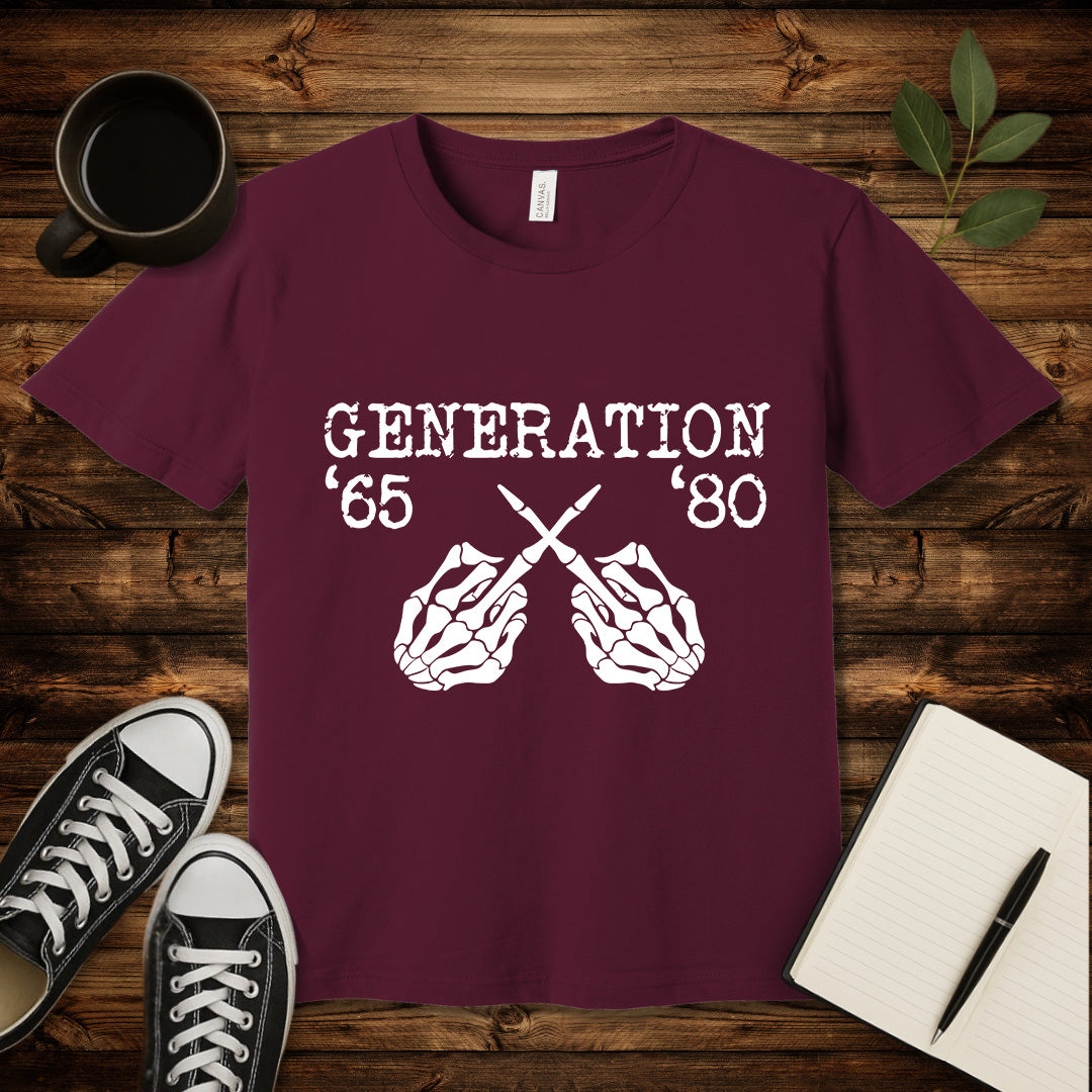 Generation X T-Shirt-T-Shirt-Maroon-S-wearable sarcasm by Savage Tee Society