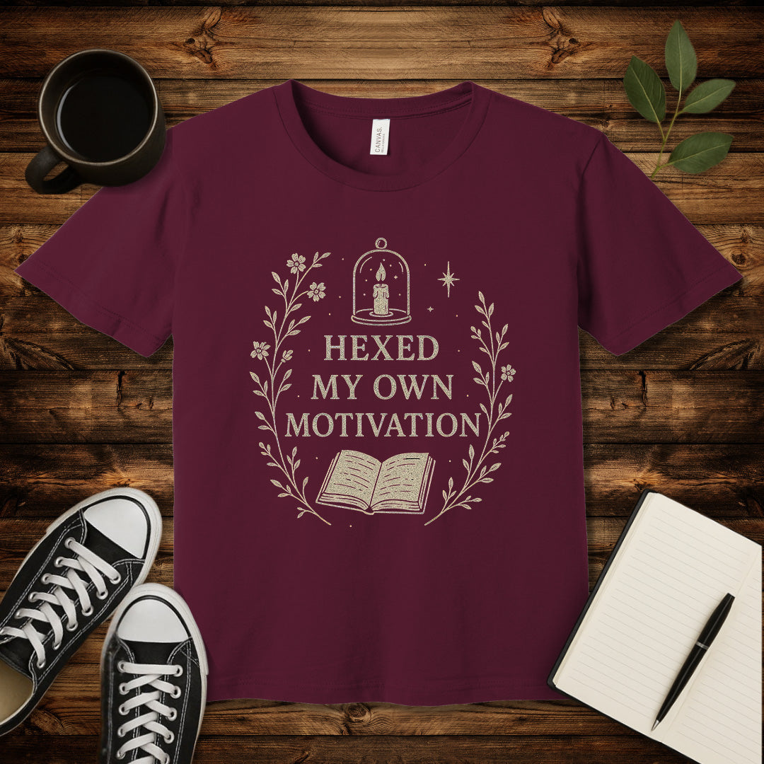 Hexed My Motivation T-Shirt-T-Shirt-Maroon-S-wearable sarcasm by Savage Tee Society