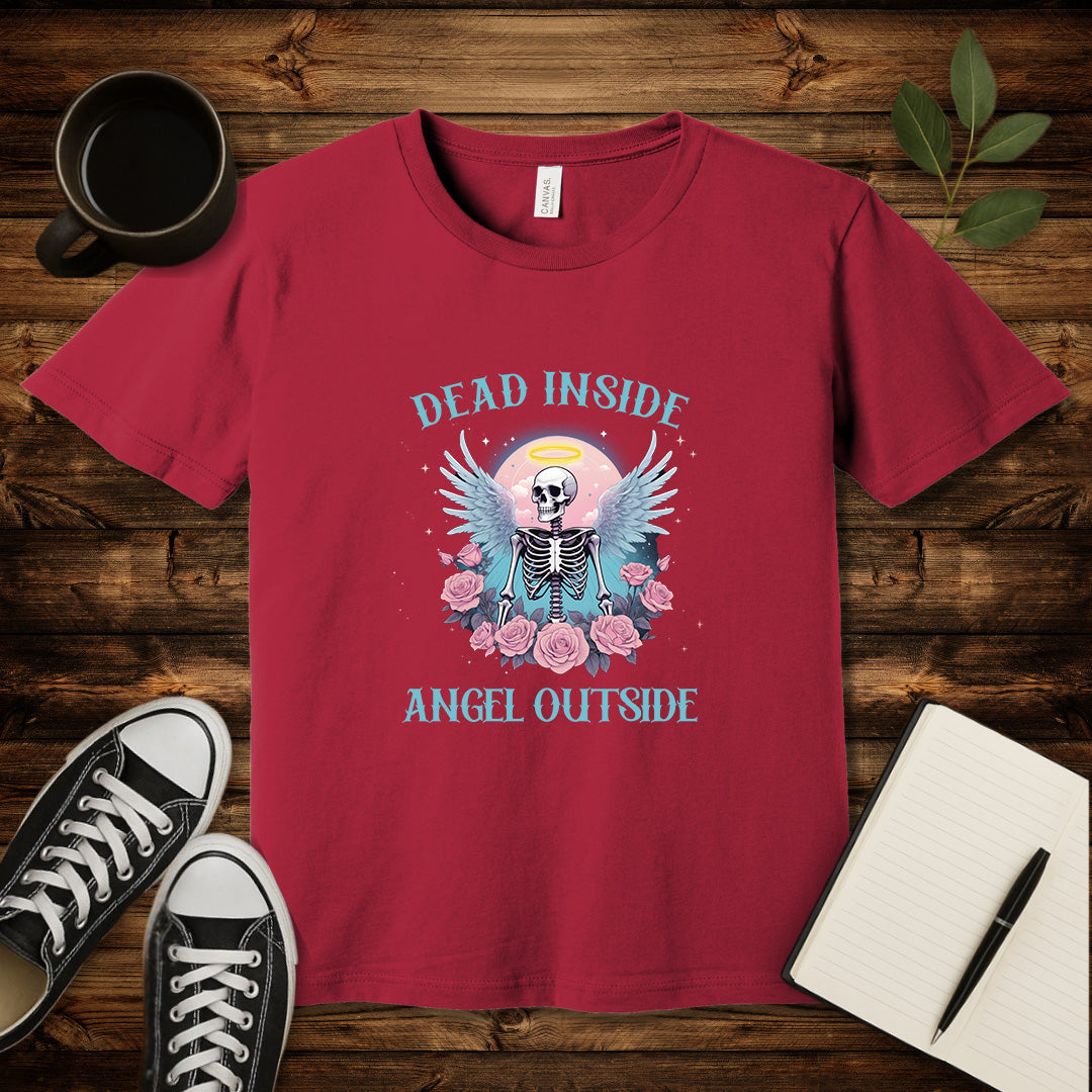 Dead Inside Angel Outside T-Shirt-T-Shirt-Cardinal-S-wearable sarcasm by Savage Tee Society