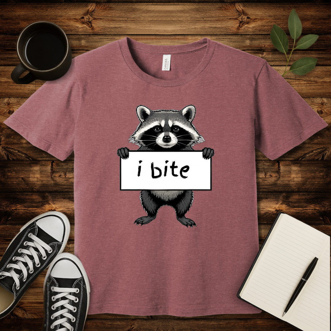 I Bite T-Shirt-T-Shirt-Heather Mauve-S-wearable sarcasm by Savage Tee Society
