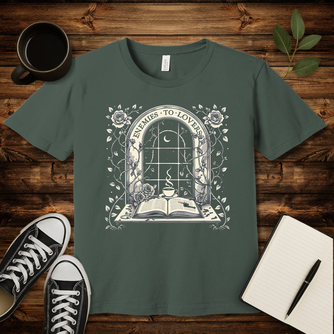 Enemies to Lovers T-Shirt-T-Shirt-Military Green-S-wearable sarcasm by Savage Tee Society