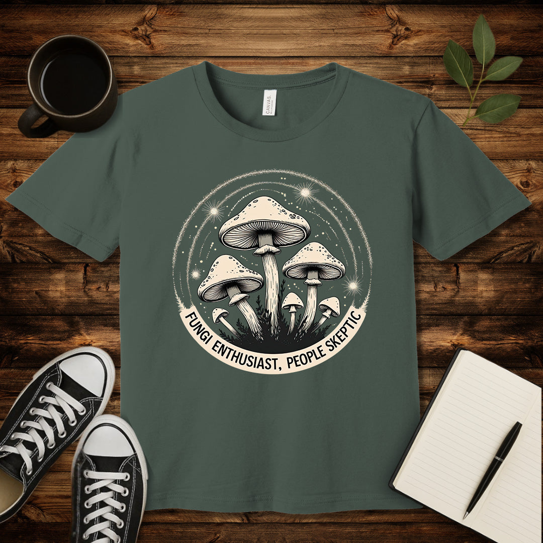 Fungi Enthusiast T-Shirt-T-Shirt-Military Green-S-wearable sarcasm by Savage Tee Society