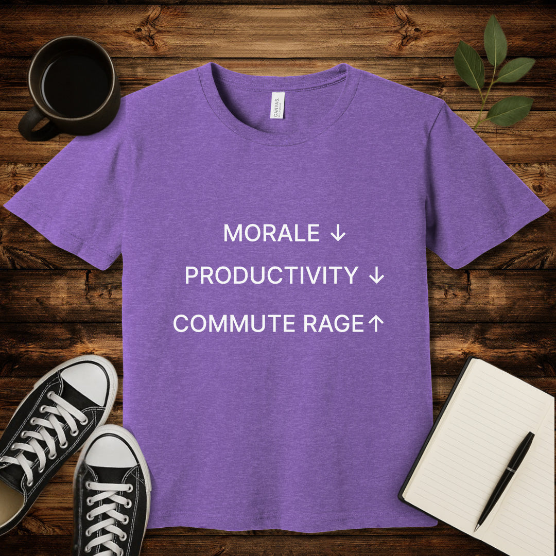 Commute Rage T-Shirt-T-Shirt-S-Heather Team Purple-wearable sarcasm by Savage Tee Society