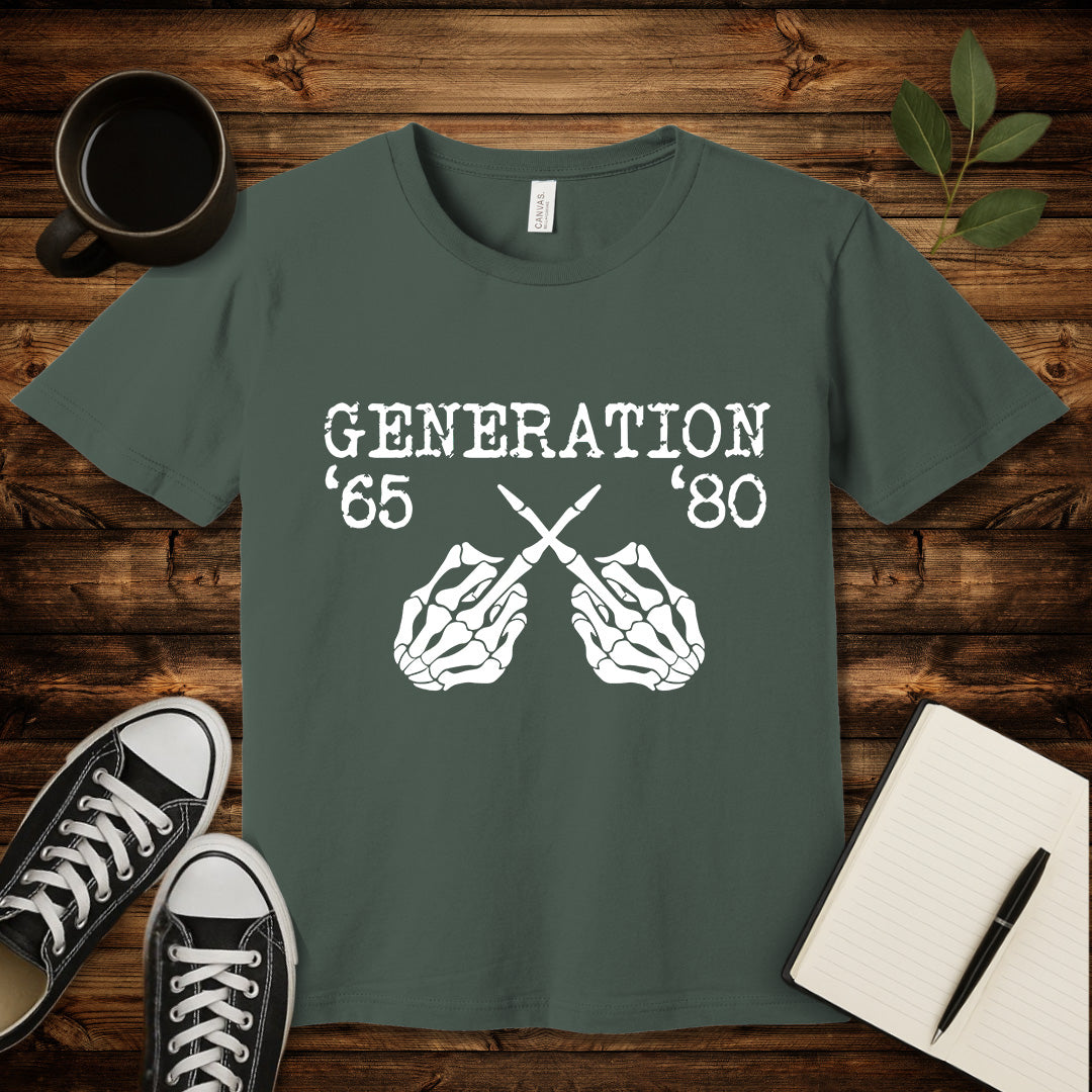 Generation X T-Shirt-T-Shirt-Military Green-S-wearable sarcasm by Savage Tee Society