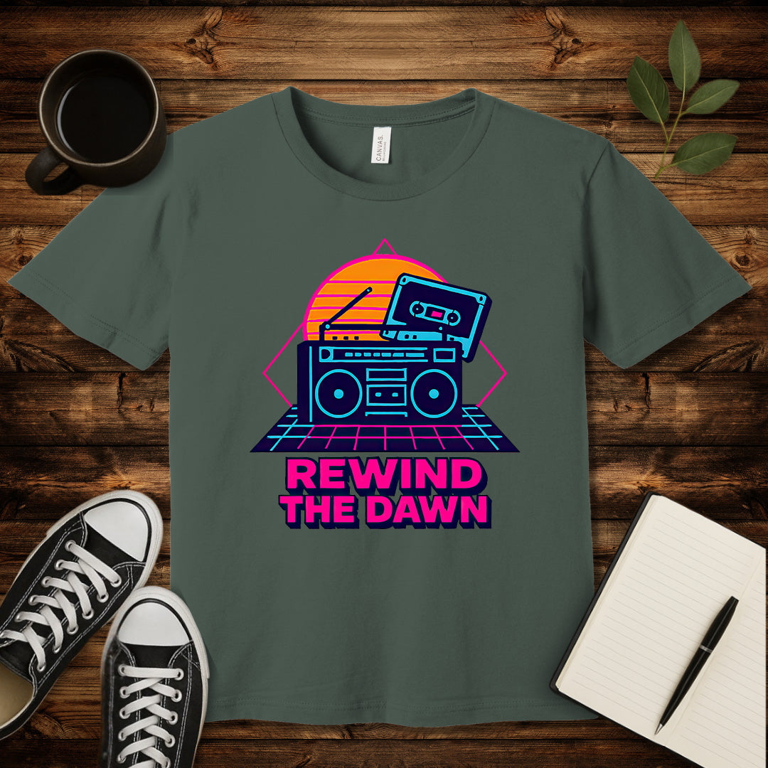 Rewind the Dawn T-Shirt-T-Shirt-Military Green-S-wearable sarcasm by Savage Tee Society