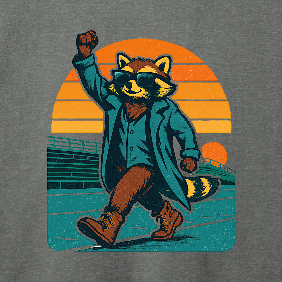 Breakfast Club Raccoon T-Shirt-T-Shirt-Asphalt-S-