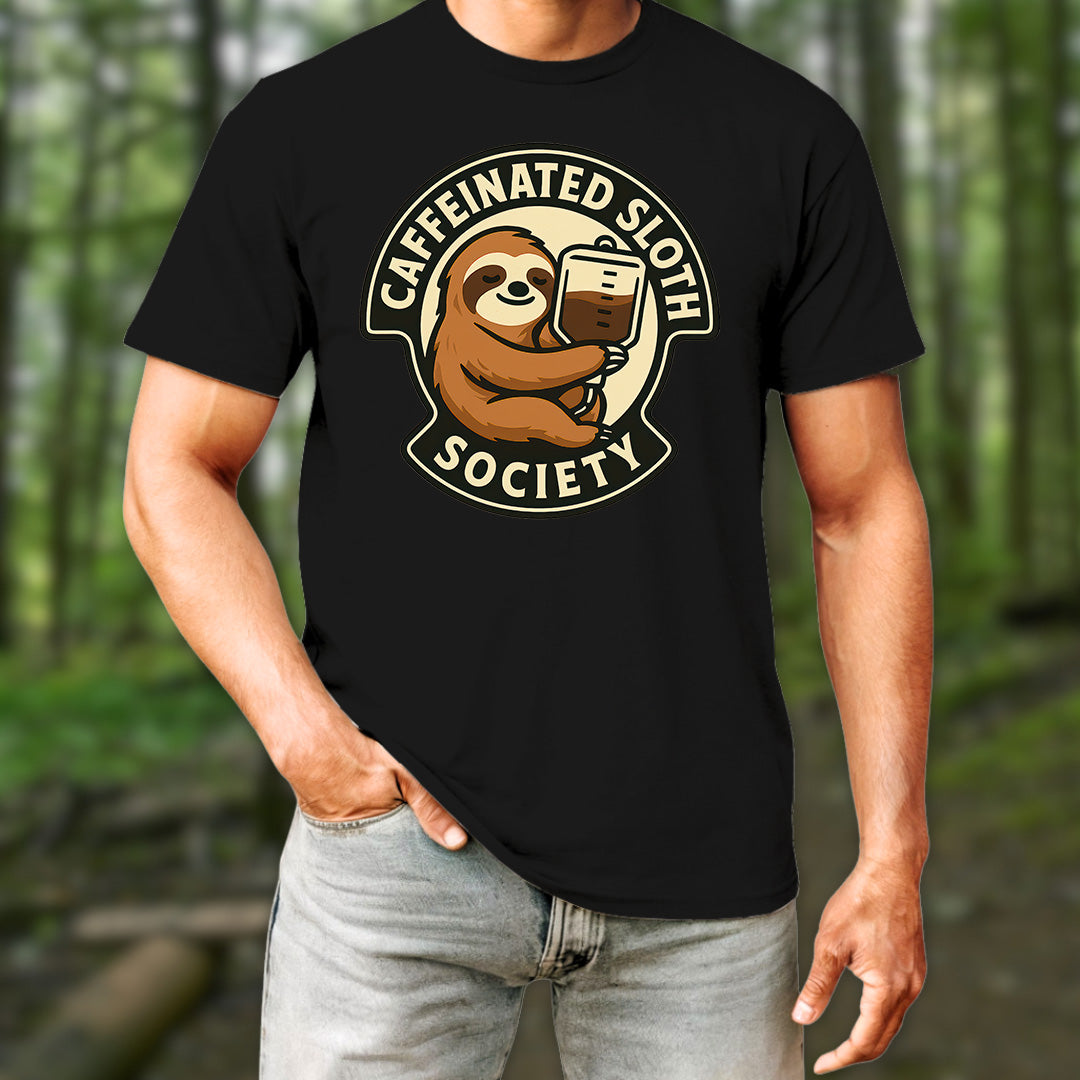 Caffeinated Sloth Society T-Shirt