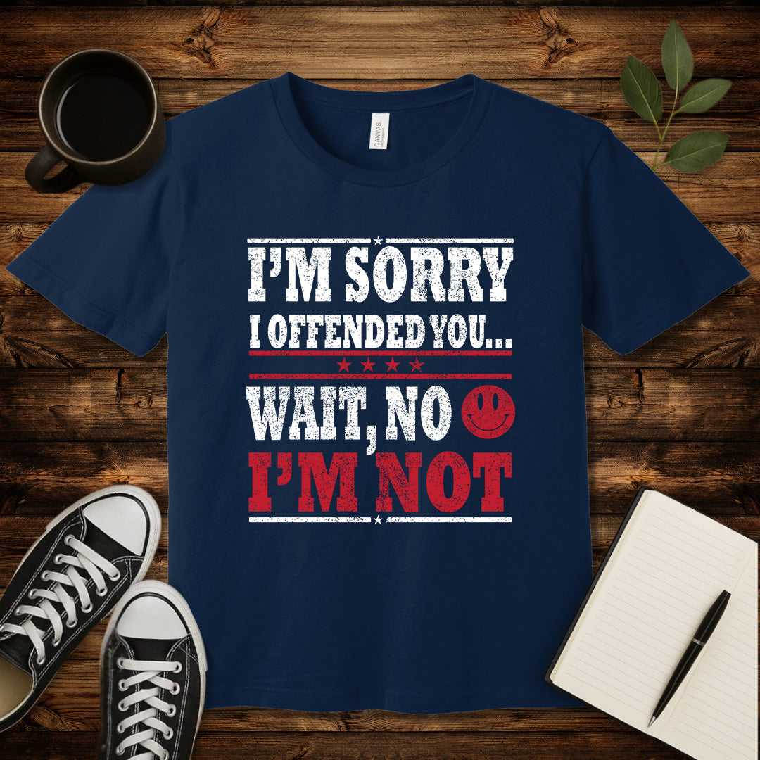 Not Sorry T-Shirt-T-Shirt-Navy-S-wearable sarcasm by Savage Tee Society