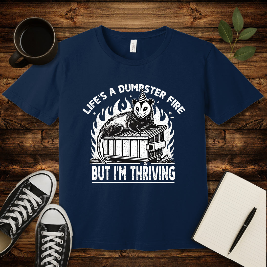 Life’s a Dumpster Fire T-Shirt-T-Shirt-Navy-S-wearable sarcasm by Savage Tee Society