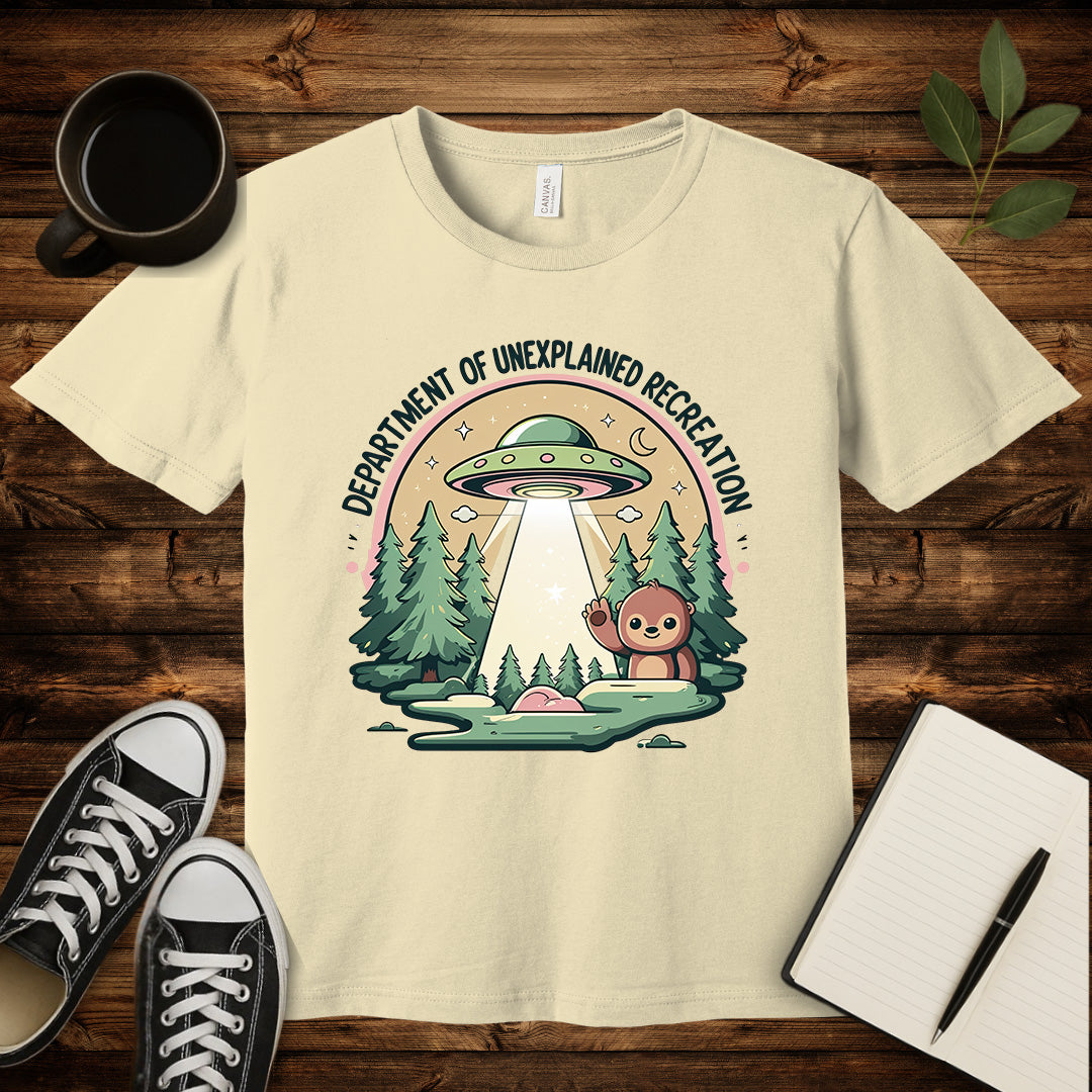 Dept of Unexplained Recreation T-Shirt-T-Shirt-Natural-S-wearable sarcasm by Savage Tee Society