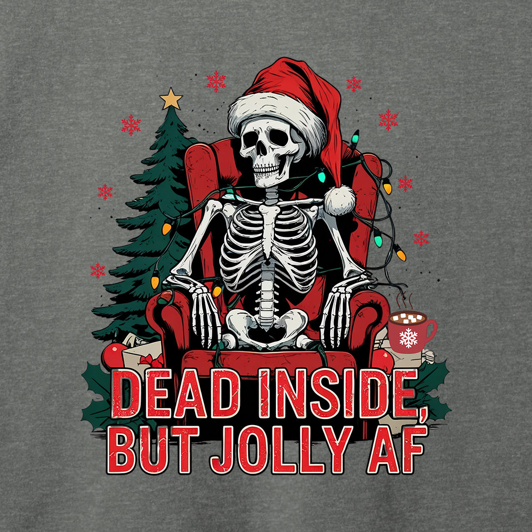 Dead Inside But Jolly AF T-Shirt-T-Shirt-Asphalt-S-