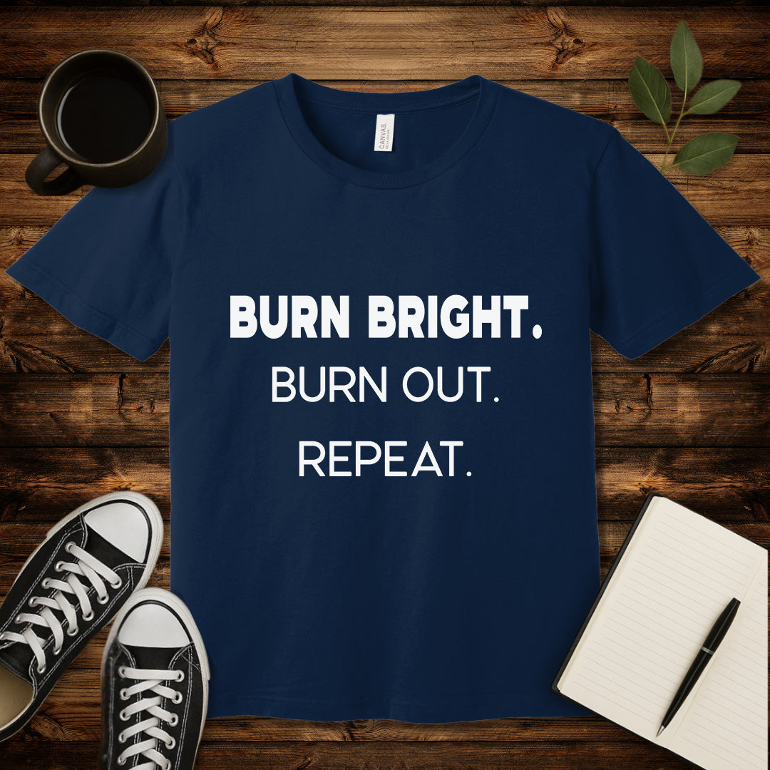 Burnout Loop T-Shirt-T-Shirt-S-Navy-wearable sarcasm by Savage Tee Society