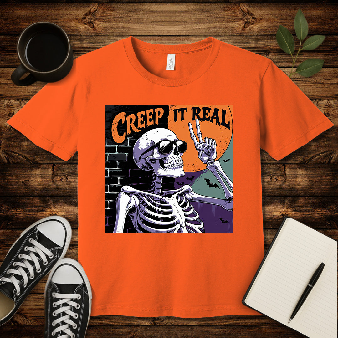 Creep It Real T-Shirt-T-Shirt-Orange-S-wearable sarcasm by Savage Tee Society