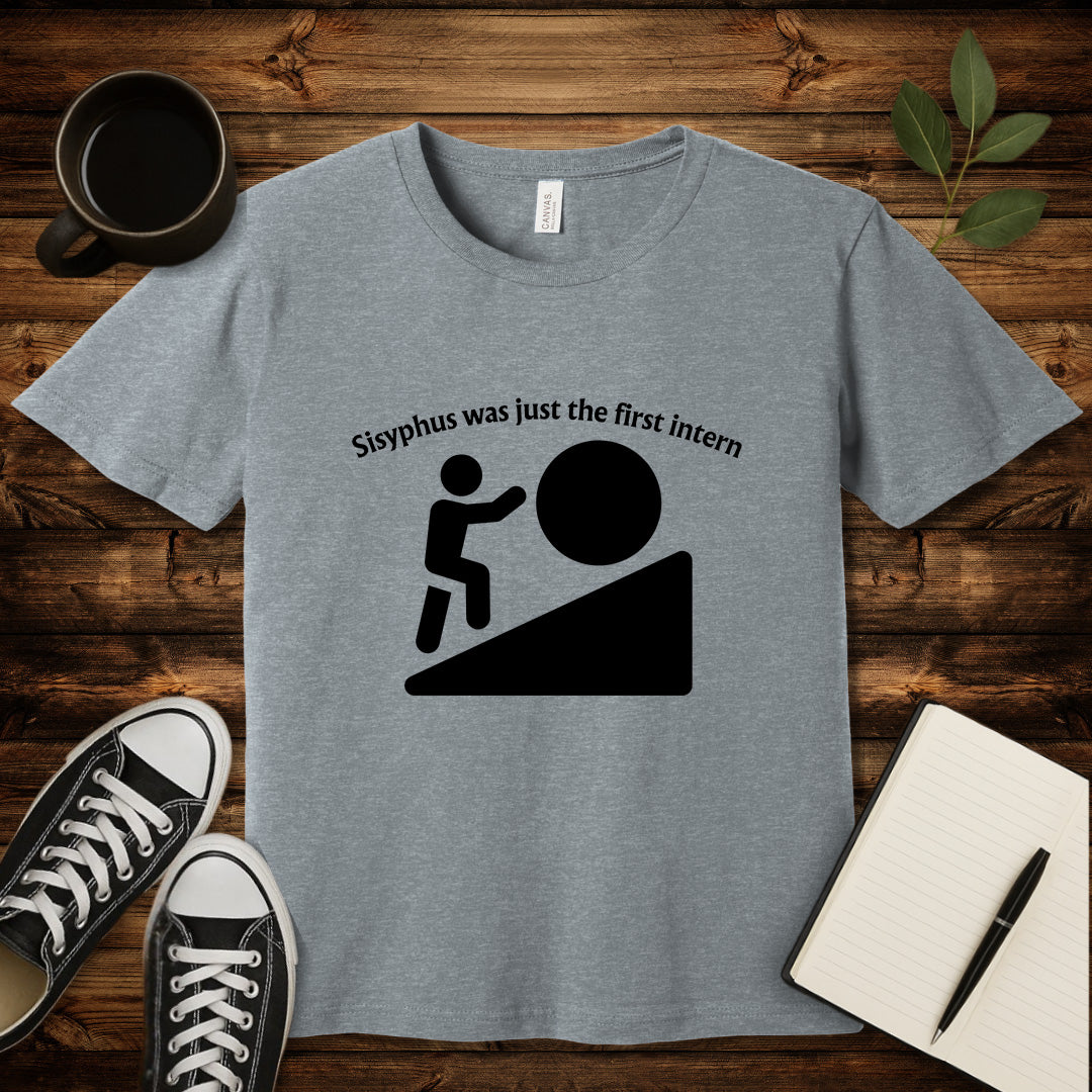 Sisyphus Intern T-Shirt-T-Shirt-Athletic Heather-S-wearable sarcasm by Savage Tee Society