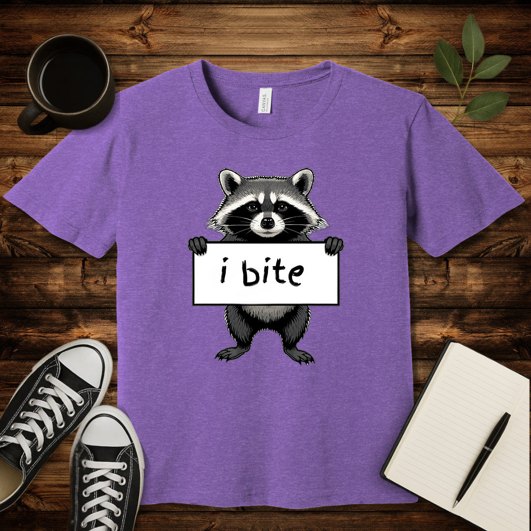 I Bite T-Shirt-T-Shirt-Heather Team Purple-S-wearable sarcasm by Savage Tee Society