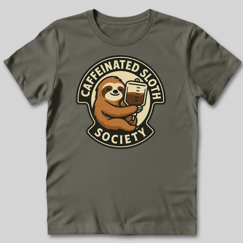 Caffeinated Sloth Society T-Shirt