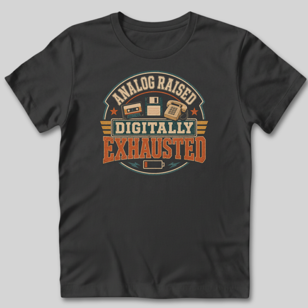 Analog Raised Digitally Exhausted T-Shirt