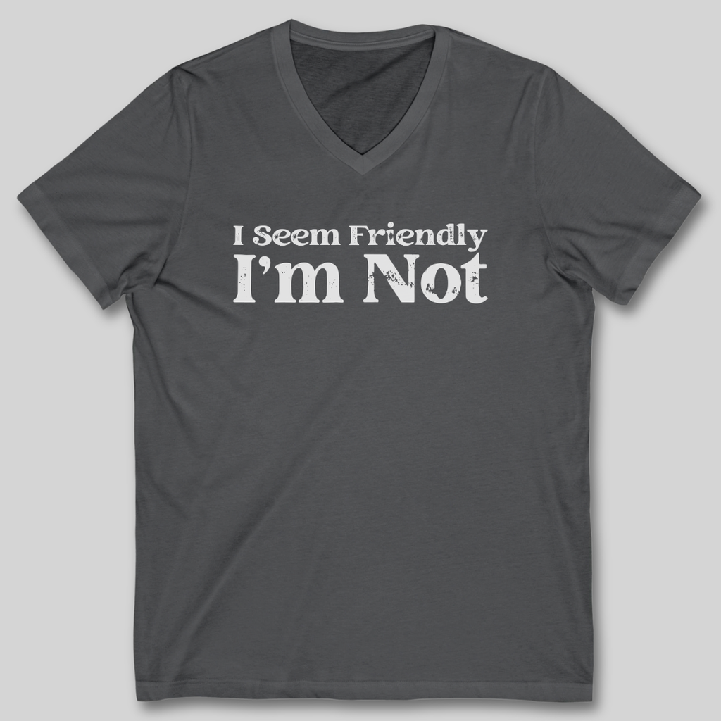 I Seem Friendly V-Neck T-Shirt