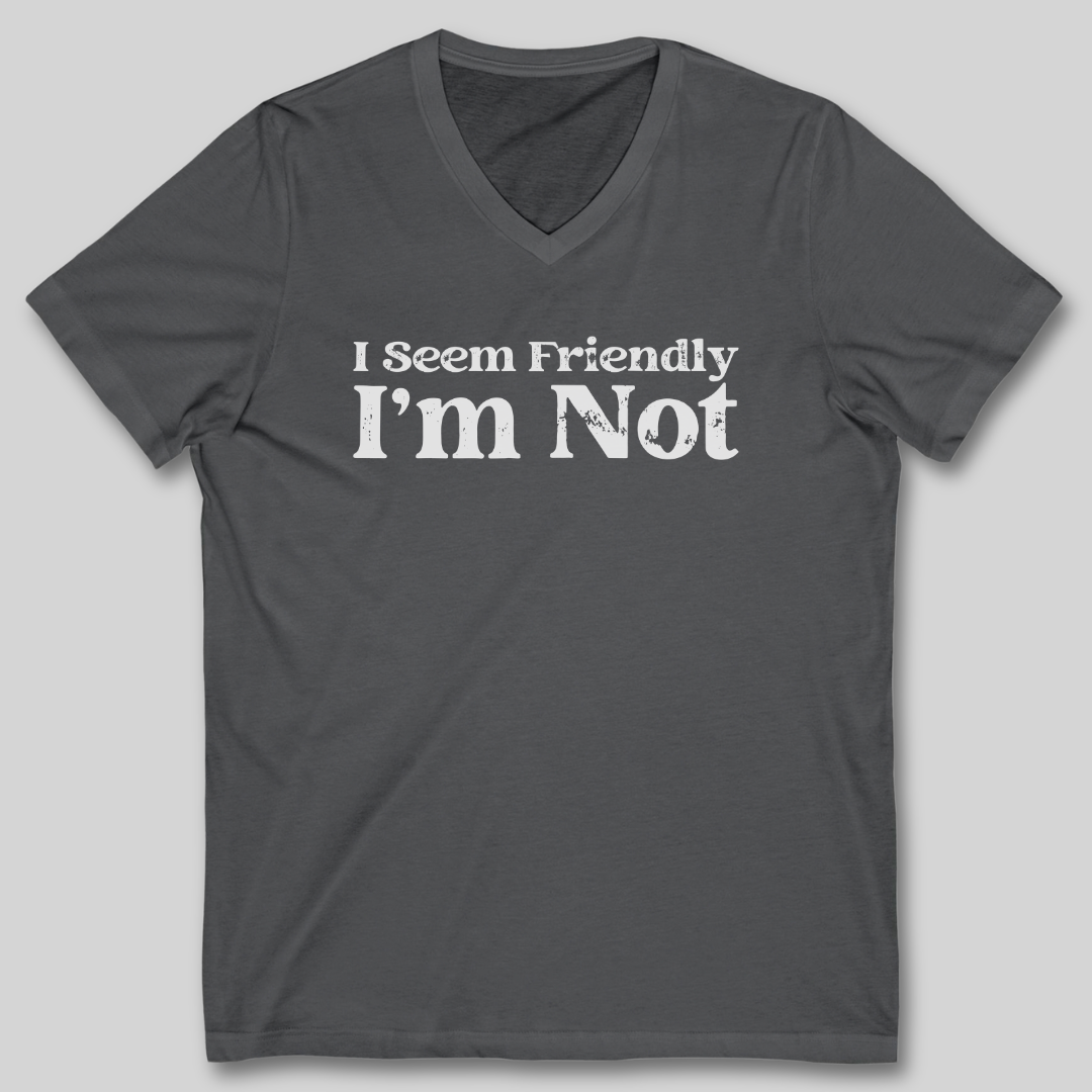 I Seem Friendly V-Neck T-Shirt