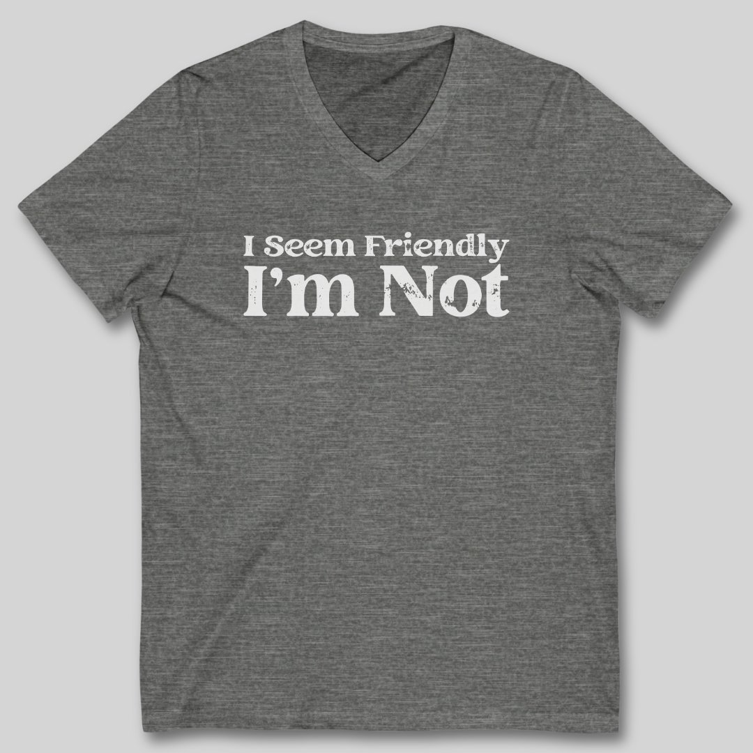 I Seem Friendly V-Neck T-Shirt