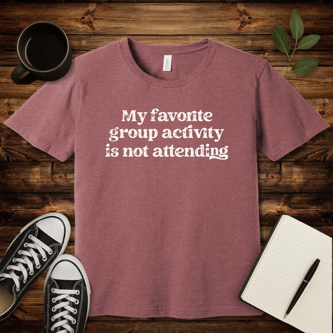 My Favorite Group Activity T-Shirt-T-Shirt-Heather Mauve-S-wearable sarcasm by Savage Tee Society