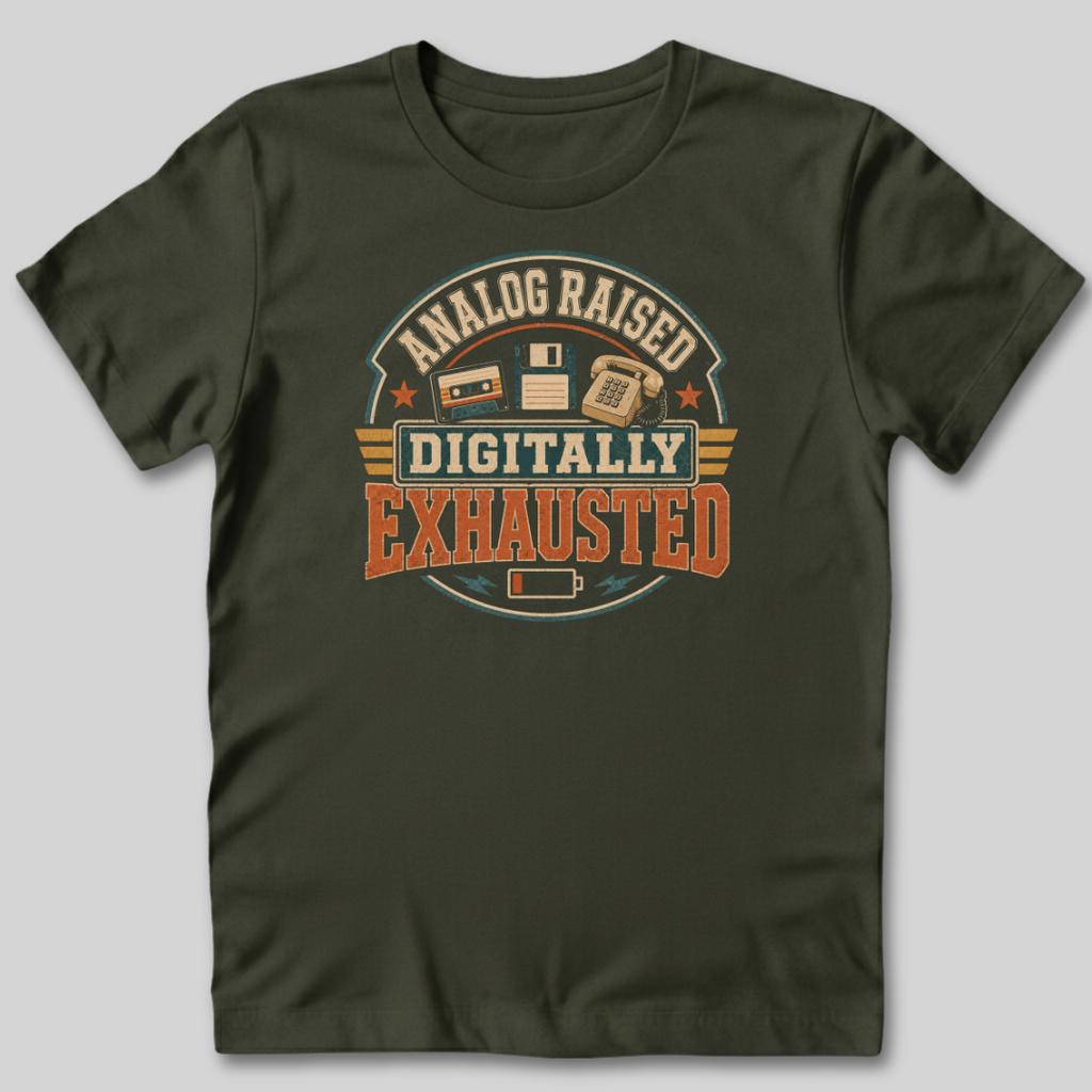 Analog Raised Digitally Exhausted T-Shirt